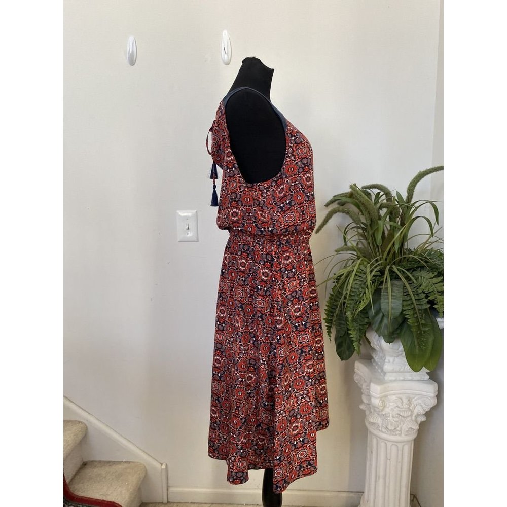 Athleta‎ Martinique Knee Length Geometric Dress Size L - Picture 3 of 8